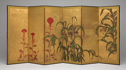 Maize and Cockscombs by Unknown artist