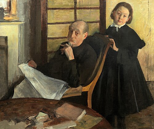 Henri Degas and His Niece Lucie Degas (The Artist's Uncle and Cousin) by Hilaire Germain Edgar Degas