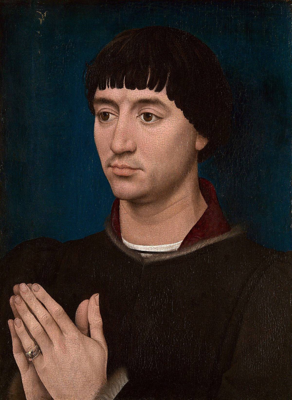 Portrait of Jean Gros (recto); Coat of Arms of Jean Gros (verso) by Rogier van der Weyden