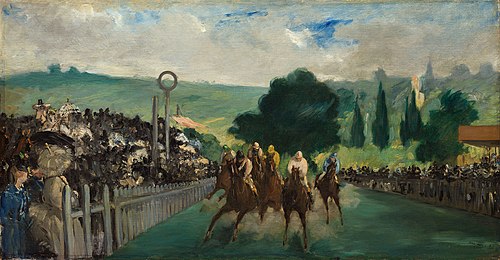 The Races at Longchamp by Édouard Manet