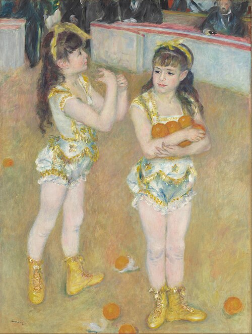 Acrobats at the Cirque Fernando (Francisca and Angelina Wartenberg) by Pierre-Auguste Renoir