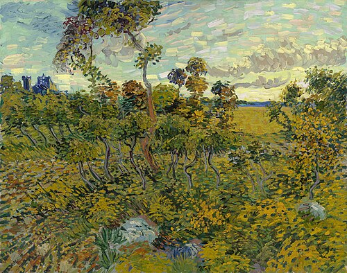 Sunset at Montmajour by Vincent van Gogh