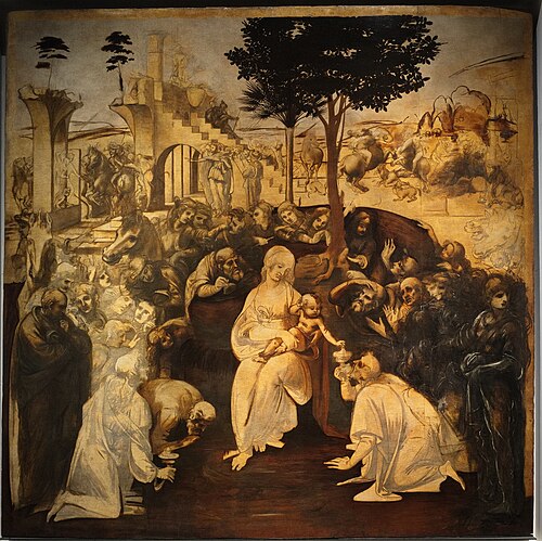 Adoration of the Magi by Leonardo da Vinci
