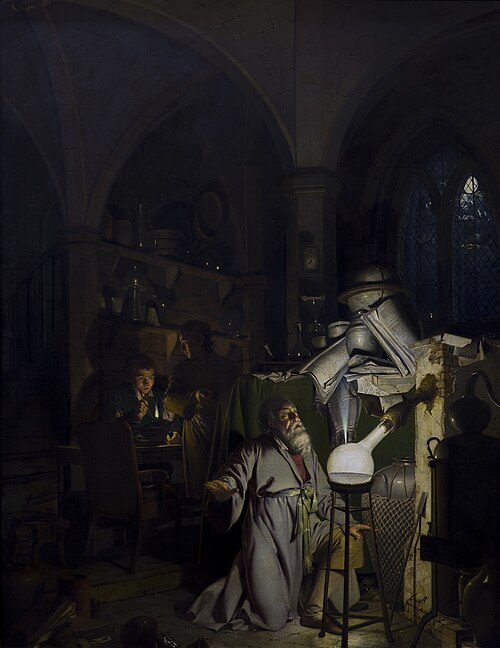 The Alchemist Discovering Phosphorus by Joseph Wright of Derby