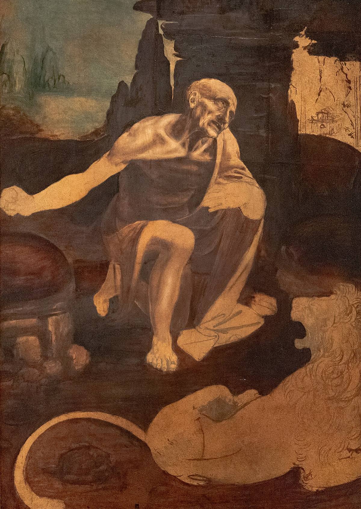 Saint Jerome in the Wilderness by Leonardo da Vinci